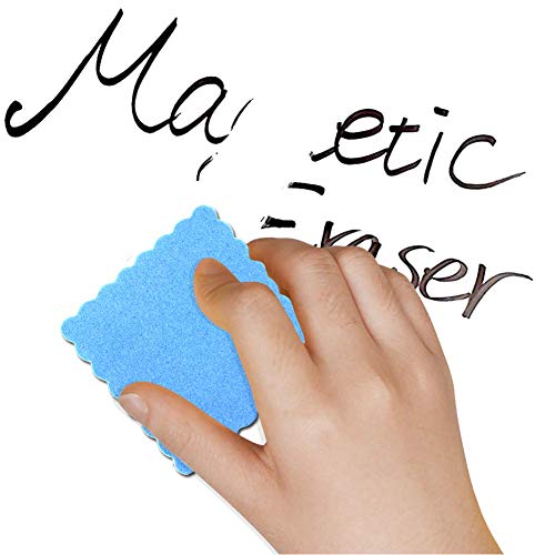 MOLYHUA 48 Pack Magnetic Whiteboard Dry Erase Eraser Chalkboard Cleansers for Classroom, Home and Office
