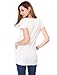 Allegra K Women's Round Neck Short Sleeve Cat Prints Loose Tunic Top L White