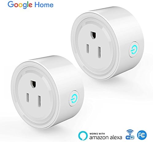 Wifi Smart Plug 2 pack,Mini Socket Outlet Smart Switch Compatible with Amazon Alexa &amp; Google Home by Homitem,Timing Function,Wireless Control Your Devices from Anytime Anywhere,White