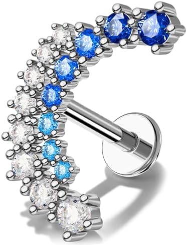 Amazon.com: IMPULSE Piercings Titanium Hinged Hoop With Pave