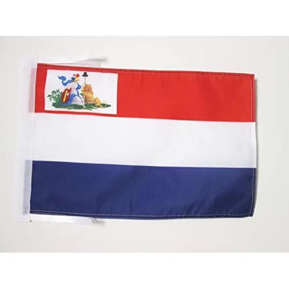 AZ FLAG - Batavian Republic 1795-1806 Flag - 18'' x 12'' - 100% Polyester Bataafse Republiek Small Banner with Two Cords - Fade Resistant - Vivid Colors - 18x12 in - 45x30 Cm — image 1