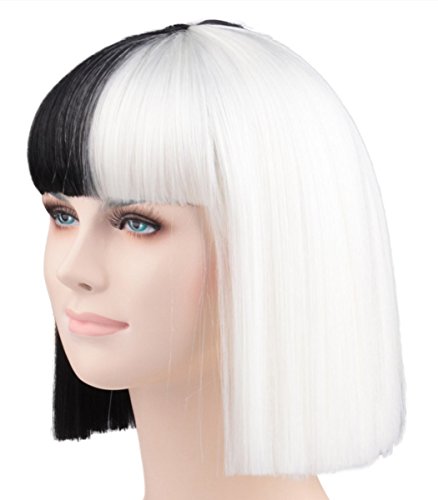 Cece Sia Wig Two Tone Short With Straight Bands Shoulder Length