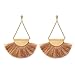 Fan Shape Tassels Dangle Stud Earrings For Women's Girls Bohemia Ethnic Eardrop Jewellery by SUNSCSC (W684A)