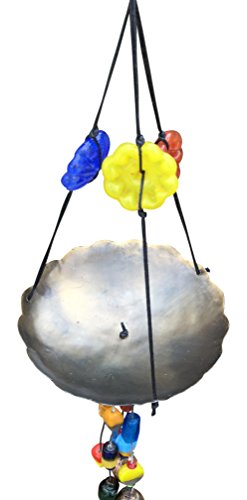 Bird Feeder Bath With Iron Tray and Beads 27 in Long Wind Chime with Nana Bells