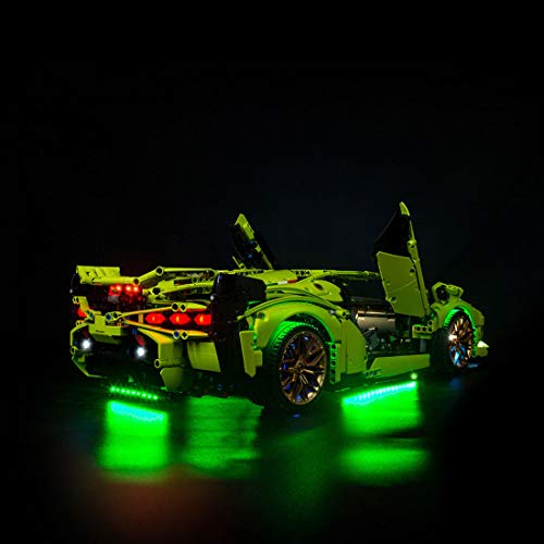 FADF-LED-Kit-di-Illuminazione-per-Lego-Lamborghini-Sin-FKP-37-Multieffetto-Telecomando-LED-Luci-Illuminazione-Compatibile-Lego-42115-Non-Include-Il-Set-Lego