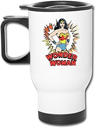 Ceramic Travel White Cups Wonder Woman Justice League Travel Coffee Mugs Insulated Cups