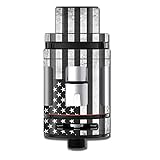Skin Decal Vinyl Wrap for Smok TFV8 Big Baby Beast Tank Vape stickers skins cover/Black White Grunge Flag USA America