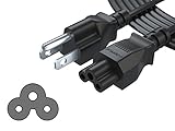 [UL LISTED] Pwr+ IEC-60320 IEC320 C5 to NEMA 5-15P 3 Prong 12 Ft Extra Long Laptop Power Cord for HP Pavilion Compaq Presario Envy Spectre Stream Chromebook ProBook Elitebook Split x2 Omen Turbo Slate Slatebook Notebook Computer 490371-001 AC Adapter Charger Wall Plug Cable