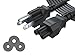 PWR+ UL Listed Long 12-feet Mickey Mouse Power Supply Cord 3Ft AC Adapter Charger Cable: IEC-60320 IEC320 C5 to NEMA 5-15P