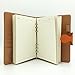 RAYKING Leather Journal Spiral Bound Notebook A5 Refillable Writing Loose Leaf Journal (Brown)