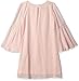Amy Byer Girls' Big Bell Sleeve Dress with Lace Trim and Necklace