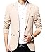 Mens Slim Fit Single One Button Blazer Jackets Khaki US Small/Label XX-Large