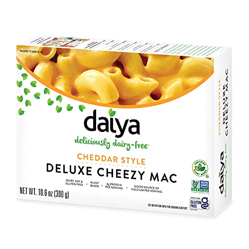 DAIYA, DAIRY FREE GLUTEN FREE CHEDDAR STYLE VEGAN MAC AND CHEESE, 10.6 OUNCE