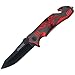TAC Force Tf-806 Series Assisted Opening Folding Knife, Black Blade, Engraved Eagle Handle, 4.75-Inch Closed