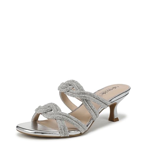 LifeStride Women's Night-Out Heeled Sandal Silver 5 M