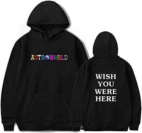 YIMIAO Men's Trendy Astroworld Hoodie Warm Hip Hop Rapper Travis Scotts Casual Jumper Long Sleeve