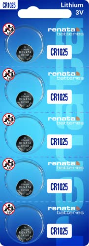Renata CR1025 Batteries - 3V Lithium Coin Cell 1025 Battery (5 Count)