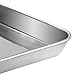 Baking Sheets Set of 2, HKJ Chef Cookie Sheets 2 Pieces Stainless Steel Baking Sheet & Toaster Oven Tray Pans, Rectangle Size 10L x 8W x 1H inch & Non Toxic & Healthy & Easy Clean