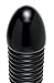 Master Series The Enormass Ribbed Plug with Suction Base, Black (AE812)