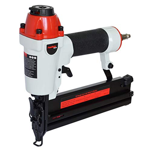 PowRyte 18 Gauge 2in1 Air Brad Nailer/Narrow Crown Stapler with ToolFree Jam Release