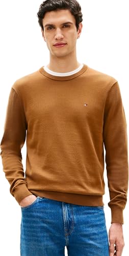 Essential Ssnl Cotton Crew Neck Mw0mw39999 Pull-Over Homme, Brown (Highland Khaki), M