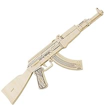 Robotime 3D DIY Wooden Puzzles AK47 Gun JZ404 Model Kits Diy Block Building Jigsaw Toy For Kid Christmas Gift