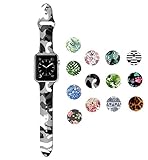 Dsigo Replacement Band for Apple Watch 42mm 44mm Series 4 Series 3 Series 2 Series 1 M/L, Strap Bands for iwatch, Silicone Sport Style Wristband, Personalized Design Black and Gray Camouflage