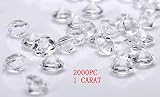 Jollylife 2000 Diamond Table Confetti Wedding Bridal Shower Party Decorations 1 Carat/ 6.5mm Clear