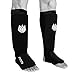 FitsT4 Kickboxing Boxing MMA Muay Thai Karate Taekwondo Cloth Instep Padded Elastic Training Sparring Shin Guards Protector (1 Pair)