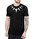 Decrum Mens Black Panther Tee Superhero Avengers Infinity War Shirt Short Sleeve | Necklace, L