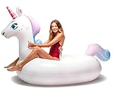 Floatie Kings Giant Unicorn Pool Float Large Floatie Ride On Inflatable Raft - Premium Materials