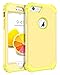 BENTOBEN iPhone 6S Case, iPhone 6 Case, 3 in 1 Heavy Duty Rugged Hybrid Hard PC Soft Silicone Bumper Shockproof Non-Slip Protective Case Cover for Apple iPhone 6S/iPhone 6 (4.7 Inch), Yellow Lemon
