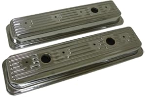 CFR PERFORMANCE 1987-UP Compatible/Replacement for Chevy/GMC 5.0L & 5.7L Center Bolt Steel Valve Covers w/Bolts - Chrome