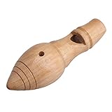 Yibuy 10.5x4cm Long Type Wooden Caller Whistle