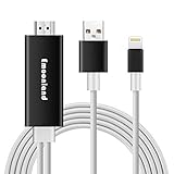 Lightning to HDMI,iPhone to HDMI Adapter 6.5ft 1080P HDTV Digital AV Cable for iPhone,iPad,iPod,by Emoonland( Aluminum Shell )