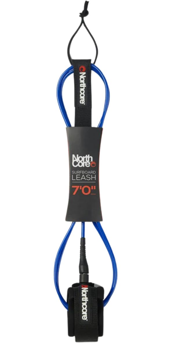 Northcore Surfing and Watersports Accessories - 6mm Surfboard Leash/Strap 7FT - Blue