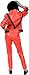 Charades Men's Michael Jackson Thriller Jacket, Red/Black, Large