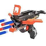 CACUSN Guardians Dart Blaster Guns | Rotating 4-Dart Barrel Toy Blasters | Foam Dart Toy Guns | 12 Suction Darts Included | 2 Dartboards