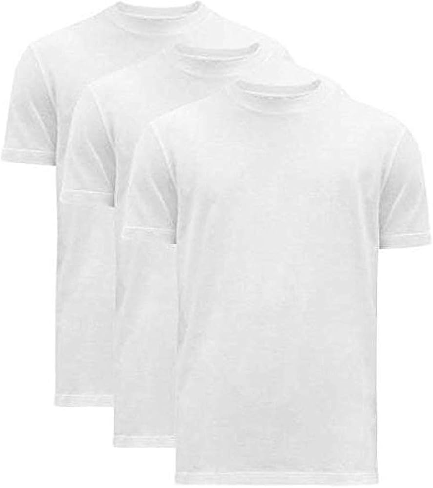1 Source Men's 3Pack 100 Cotton Short Sleeve Crew Neck TShirt Color
