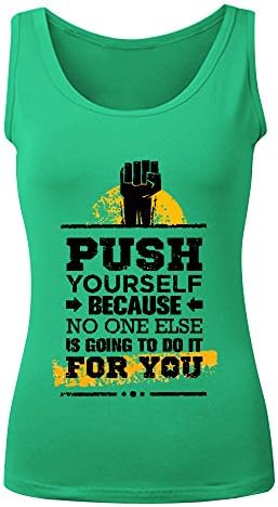 Icefish Workout Motivation Quote Womens Vest Green