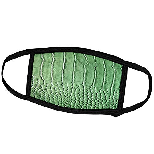 3dRose Face Mask Small, Green Crocodile Skin Photo Print-Macro Photography Alig…