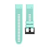 Wearable4U Garmin Fenix 5X 26mm Quick Release Easy Fit Silicone Replacement Watch Band for Garmin Fenix 5X, Quatix 3, Fenix 3 HR, Fenix 3, Tactix Bravo, Foretrex 601, Foretrex 701 (Teal)