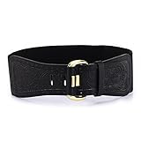 KaLeido Women's Carve Floral Elastic Waist Belt