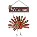 Ogrmar Vintage Metal Thanksgiving Turkey Wall Hanging Decoration Welcome Sign Front Door Ornament Festive Whimsical Halloween Christmas Decor