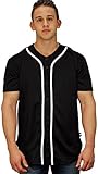 Baseball Jersey T-Shirts Plain Button Down Sports Tee