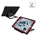 iPad 9.7 2017 2018 Case, ZHK Rugged Heavy Duty Shockproof Hybrid Hard PC Bumper Silicone Dual Layer Protective Case with Kickstand for iPad 5th/6th Generation - Black/Red