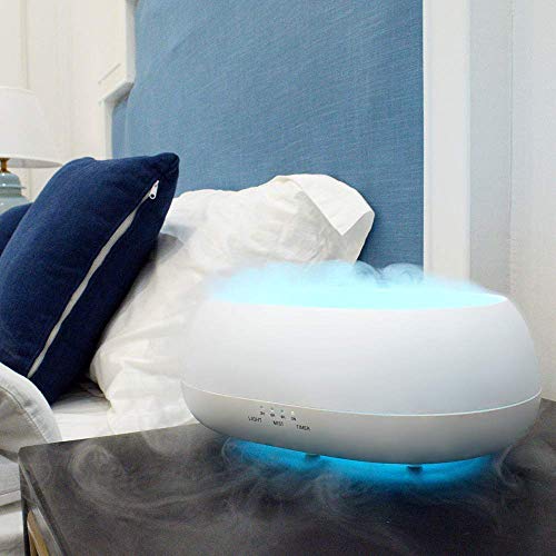 Gocheer 1000ml Humidifier Essential Oil Diffusers Ultrasonic Aromatherapy Diffuser,Timer, Waterless Auto off with Cool Mist and 7 Colour Changing LED Lights Aroma Diffuser
