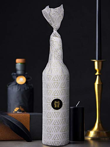 image for RUSPEPA White Tissue Paper Gold Triangle Print Gift Wrapping Tissue Pa