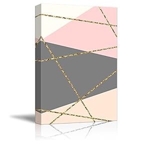 Gold Glitter Accented Geometric