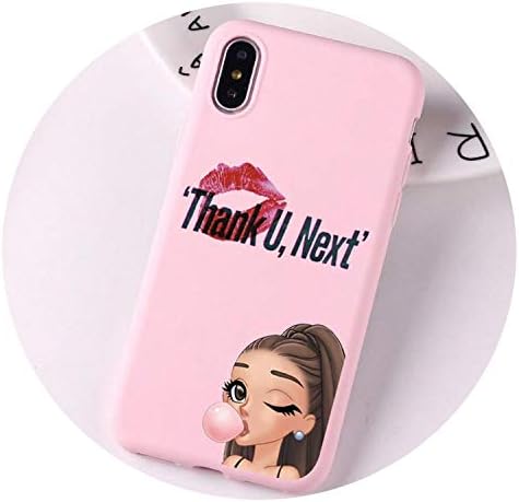 Thanks U The Next Ariana Grande Candy-Colored Mobile Phone case for iphoneX 7 8 XS XR XSMAX Luxury Pink Yellow red Purple White Shell,104421,for iPhone 7